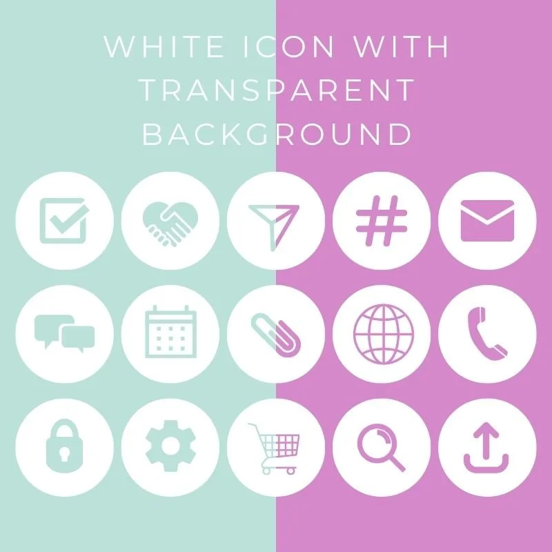 White Website Icon Set