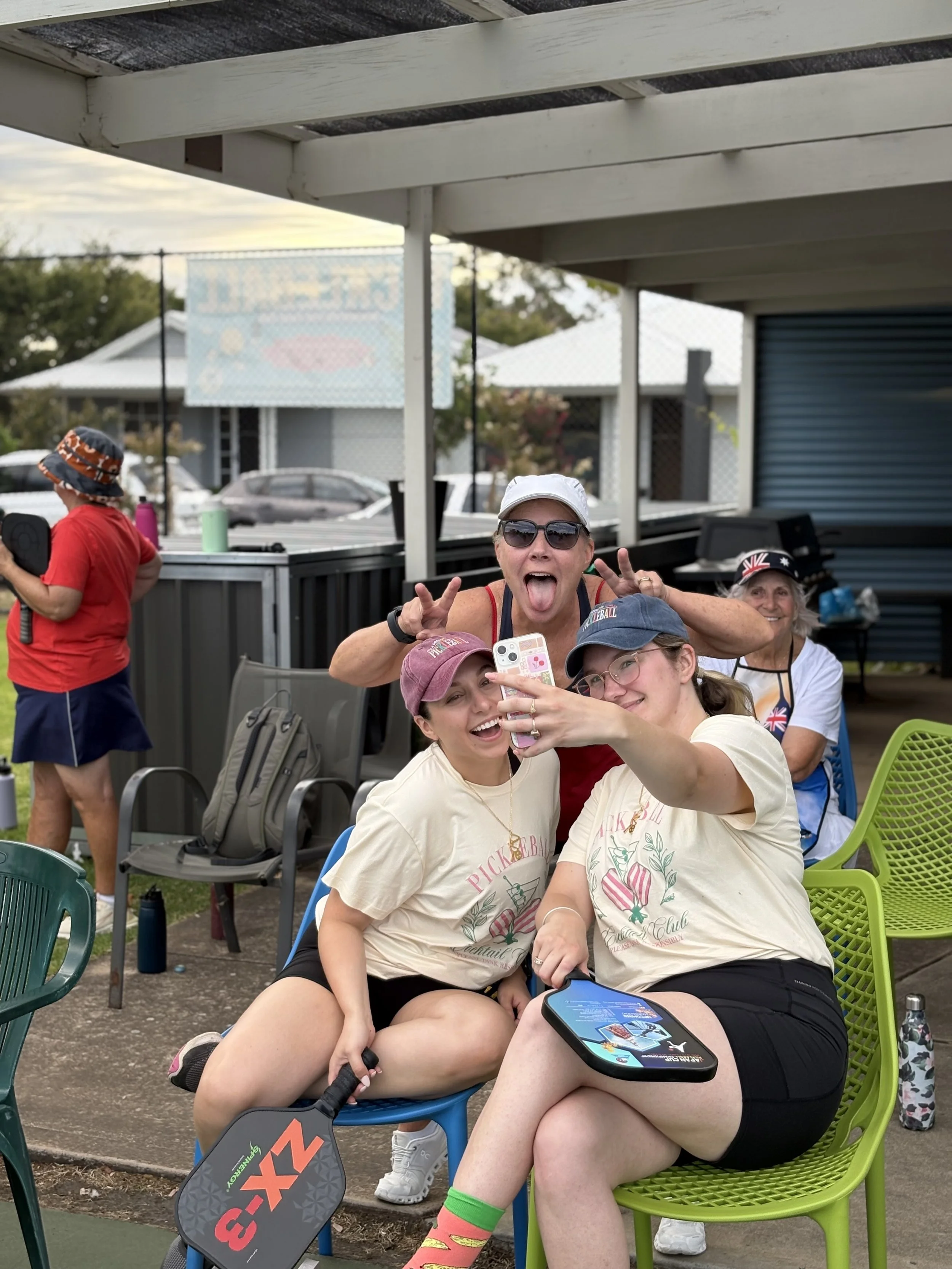 It's selfie time at Pickleball