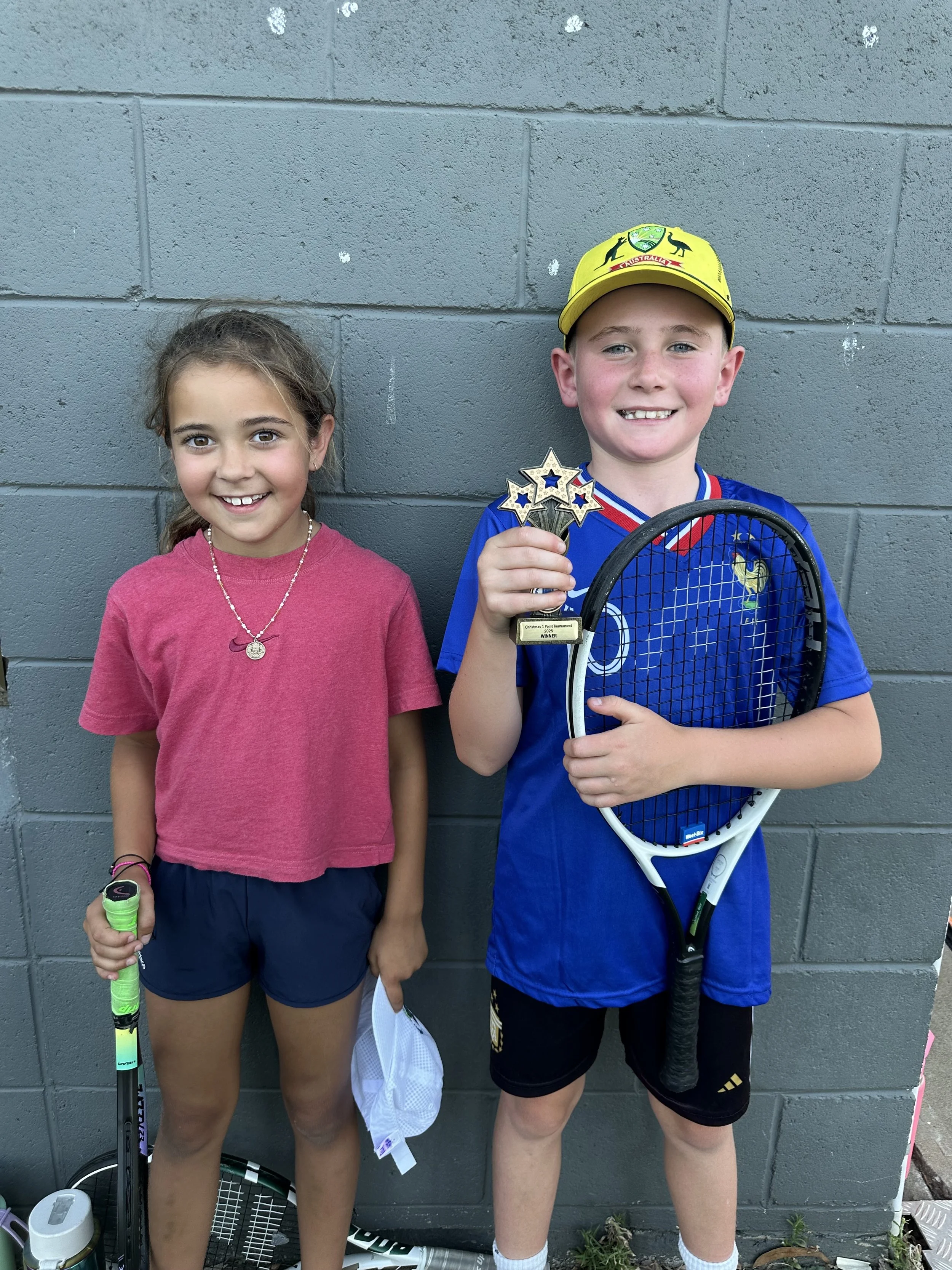 Our 1-Point Junior Tournament Winner Josh and Runner Up Ella