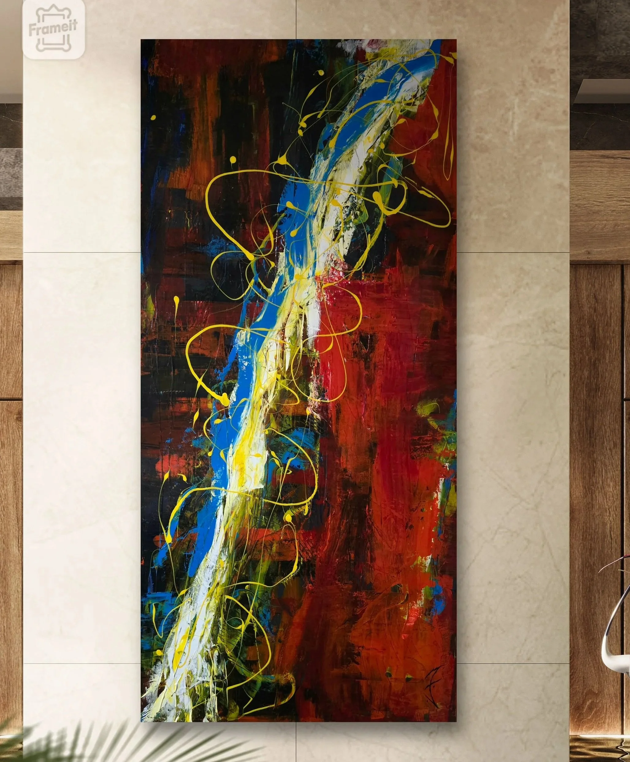 Celestial energies 
Acrylic on canvas 1820x910x38