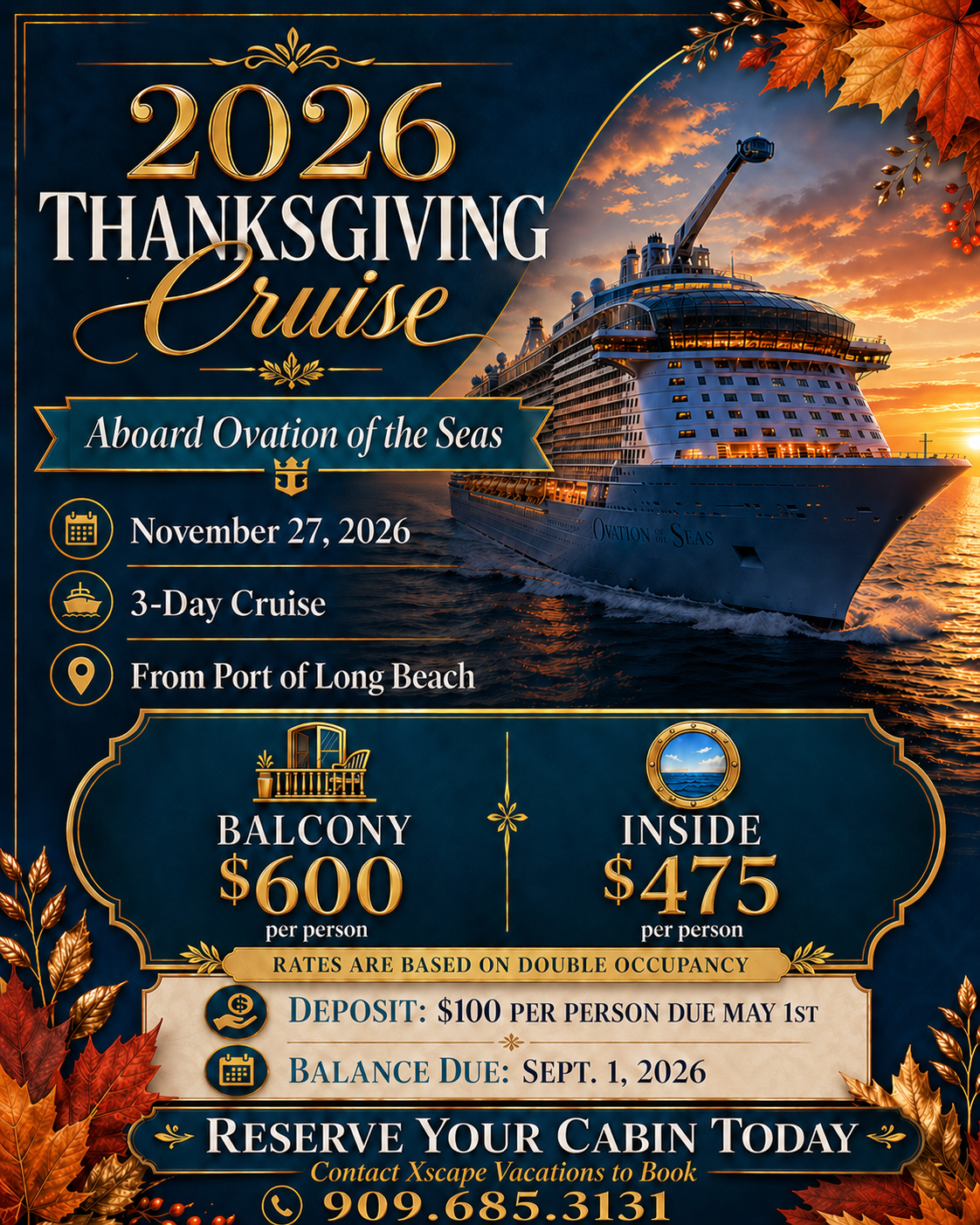 2026 Thanksgiving  Cruise