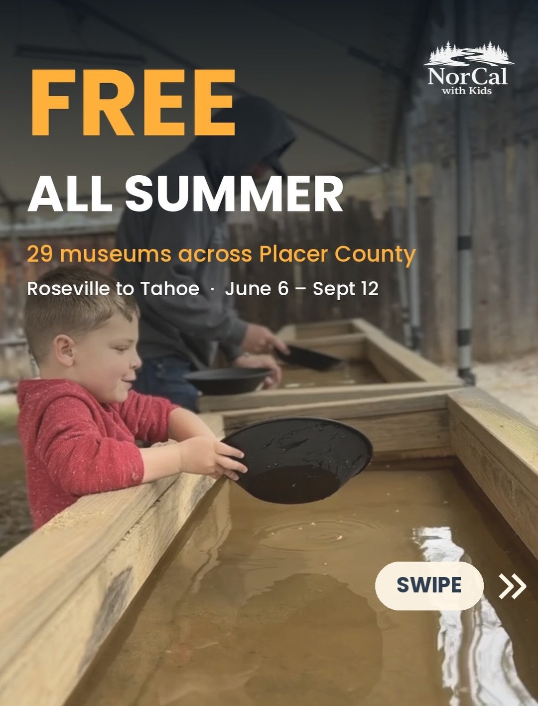 FREE museum days ALL summer long?! 🙌 Yes please.

@placercountymuseums puts on the Heritage Trail every summer and it&rsquo;s one of our favorite low-cost (okay&hellip; FREE) ways to get the kids out exploring. 

29 museums from Roseville all the wa