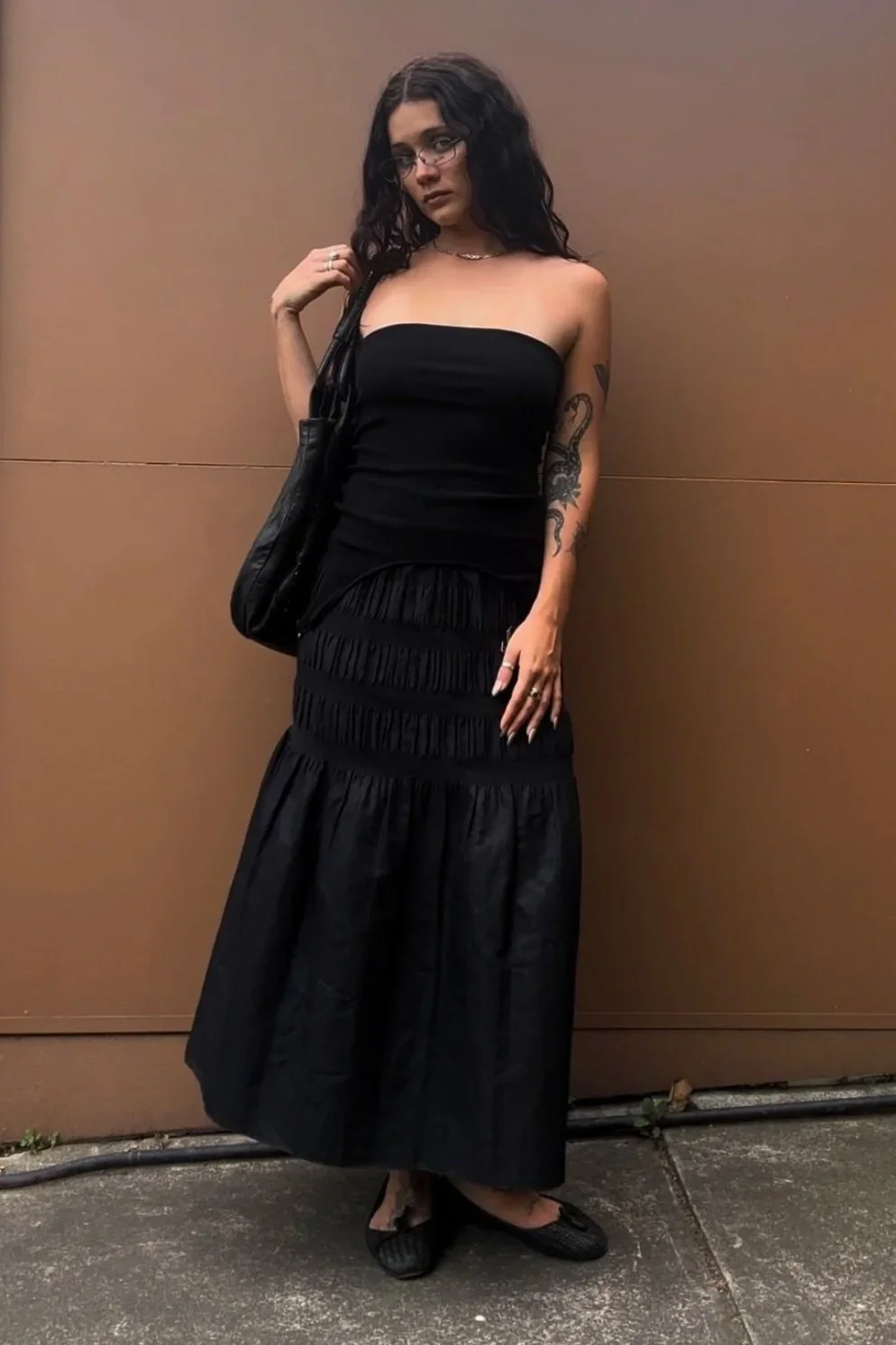 ISSEY MIYAKE HAAT A LINE MIDI SKIRT