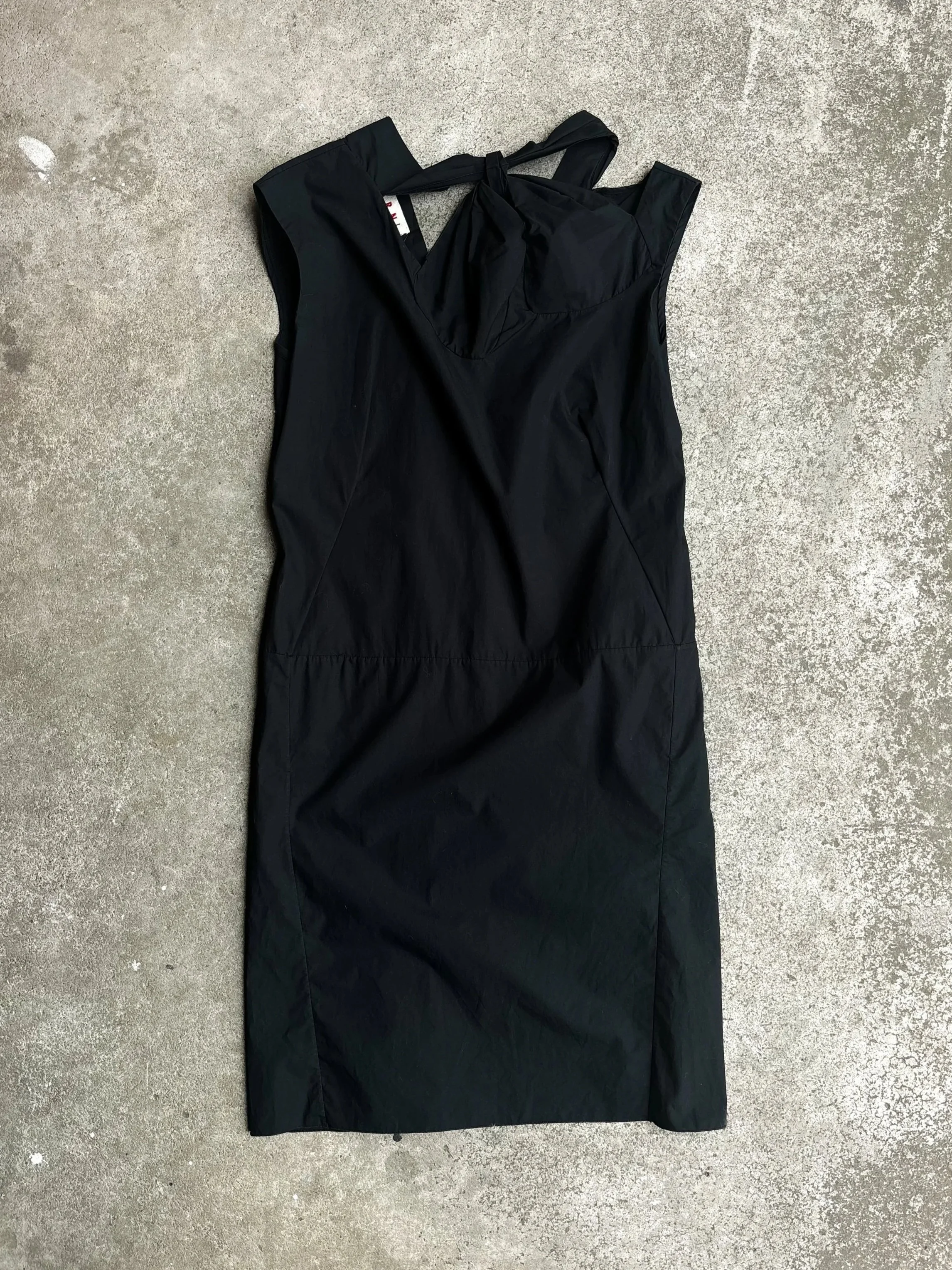 MARNI ASYMMETRICAL BLACK MINI DRESS