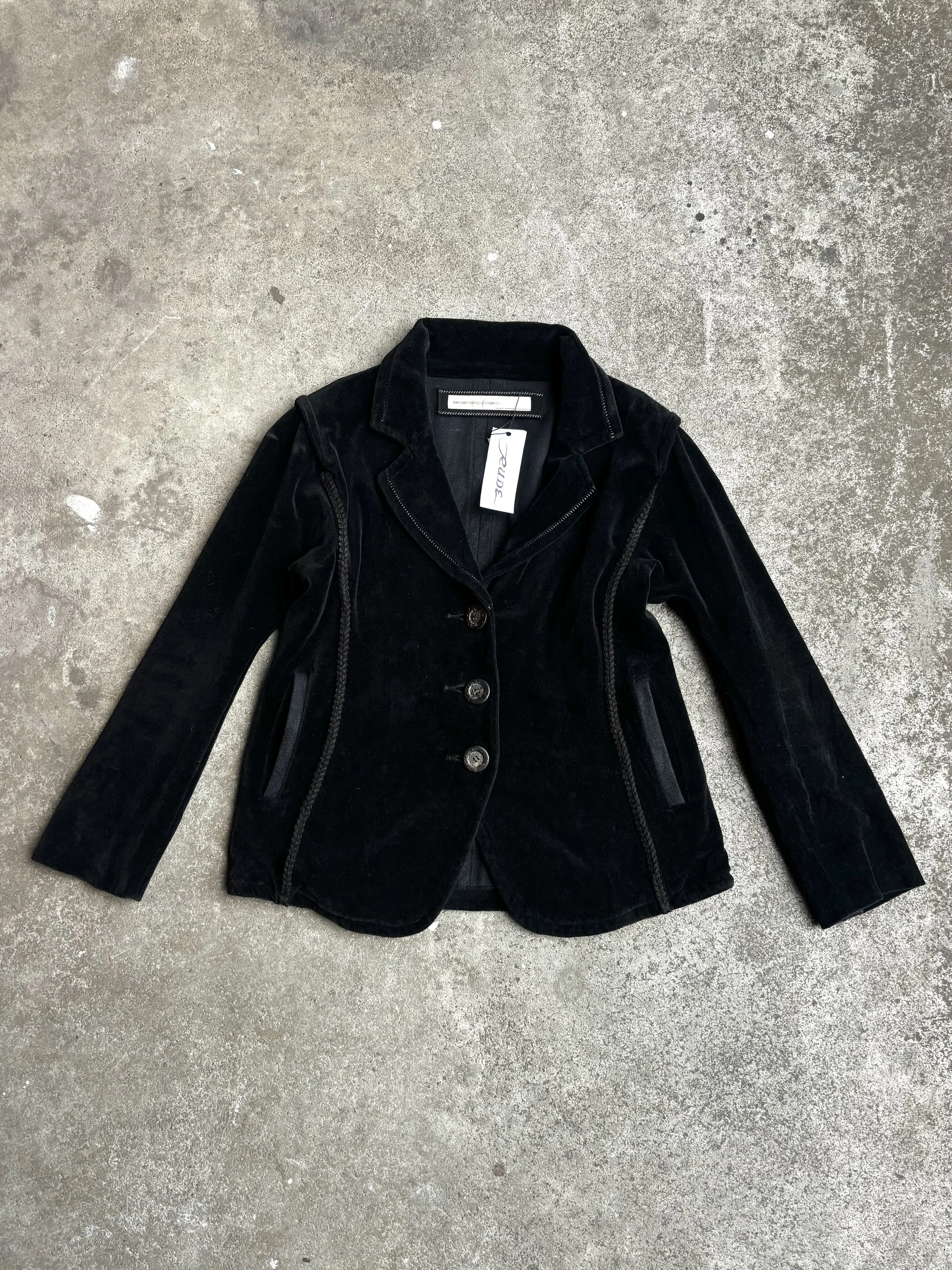 MARITHÉ FRANÇOIS GIRBAUD VELOUR TAILORED JACKET
