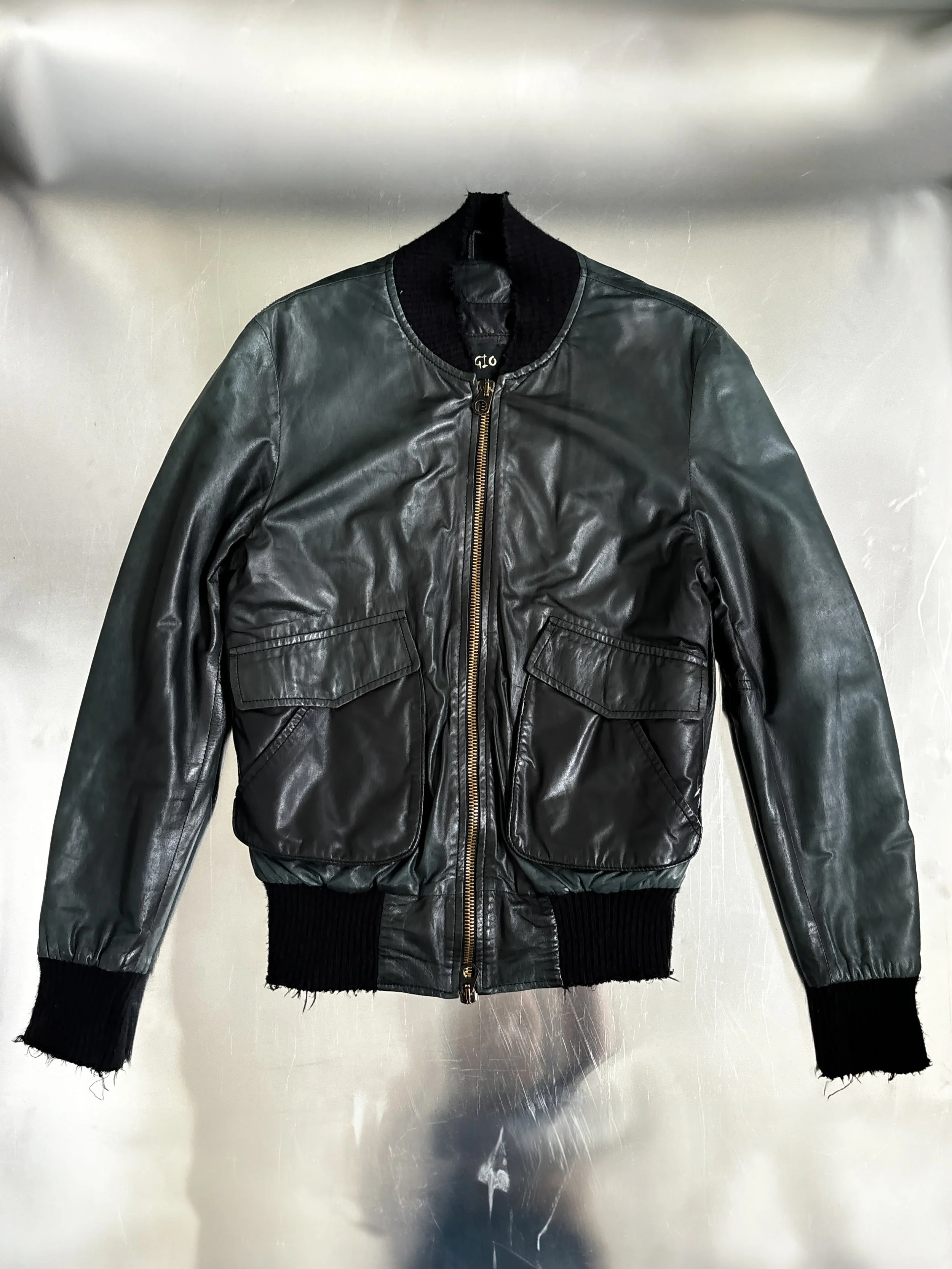 GIORGIO BRATO LEATHER BOMBER JACKET