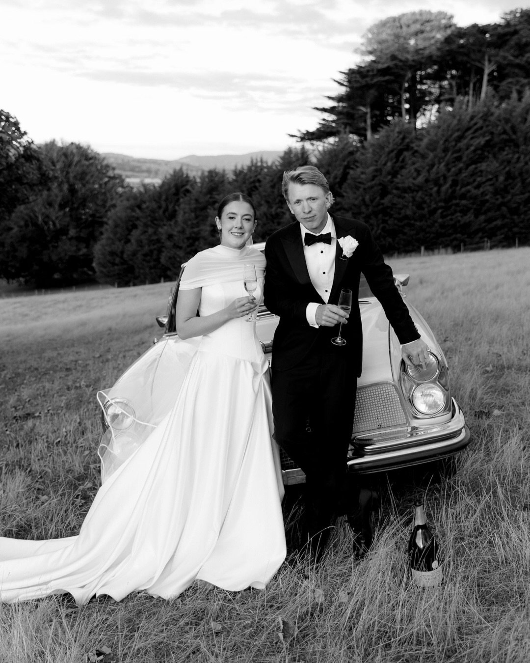 Hannah &amp; Sandy 🤍 

Black tie, rolling hills, a restored chapel and a marquee glowing in the Tasmanian sunset. A dream day if ever I saw one.

#TasmaniaWeddingPhotographer #LauncestonWedding #TasmaniaMarqueeWedding #PrivatePropertyWedding #BlackT