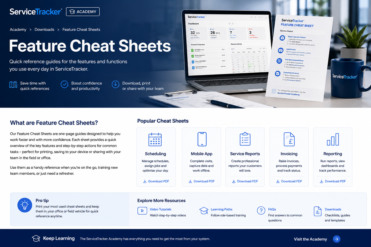 Feature Cheat Sheets