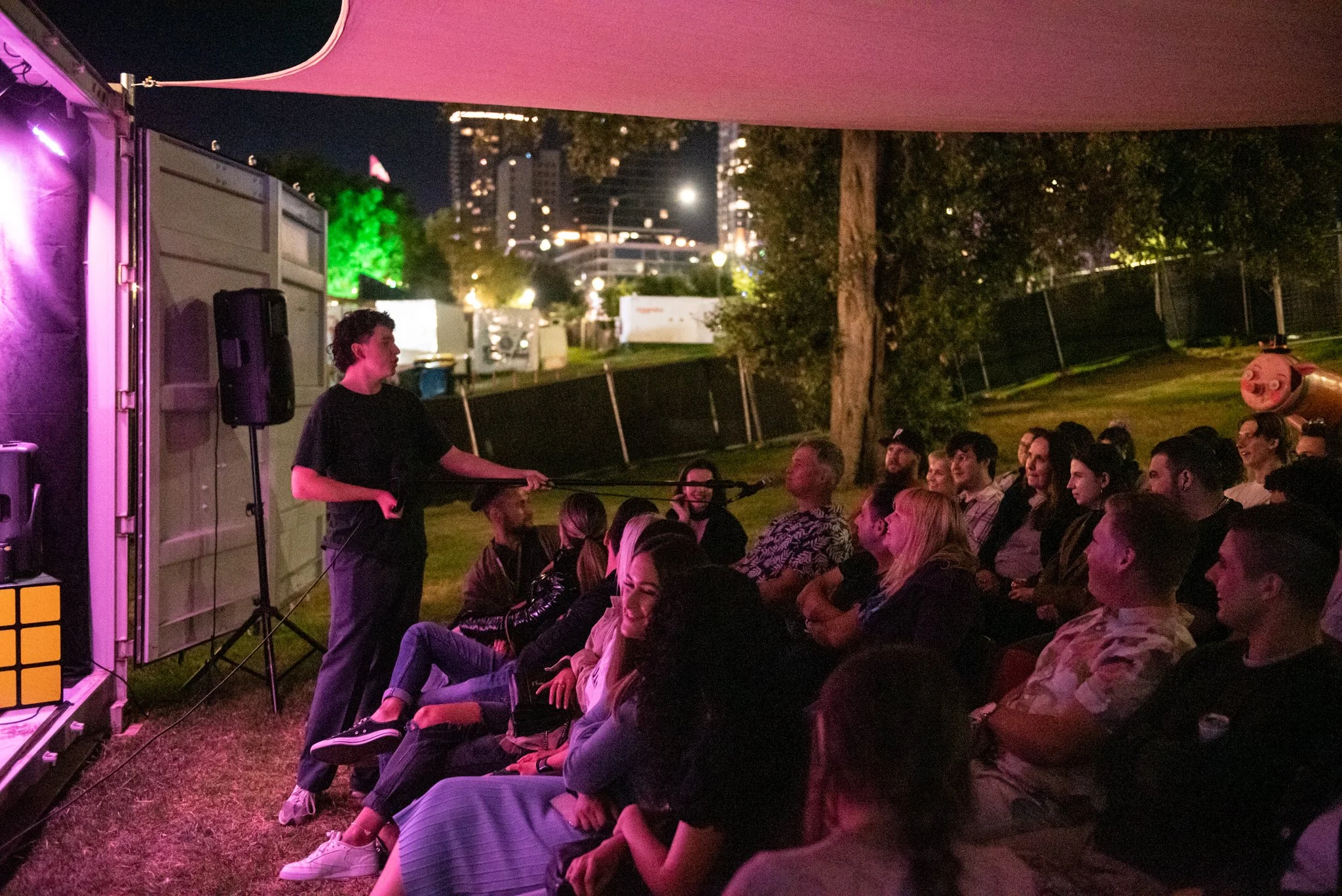 Ben Hunter at Liars & Clowns (Gluttony, Adelaide Fringe 2023) - Photo by Nick Robertson