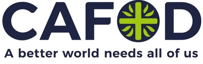 CAFOD logo with the slogan 'A better world needs all of us'.