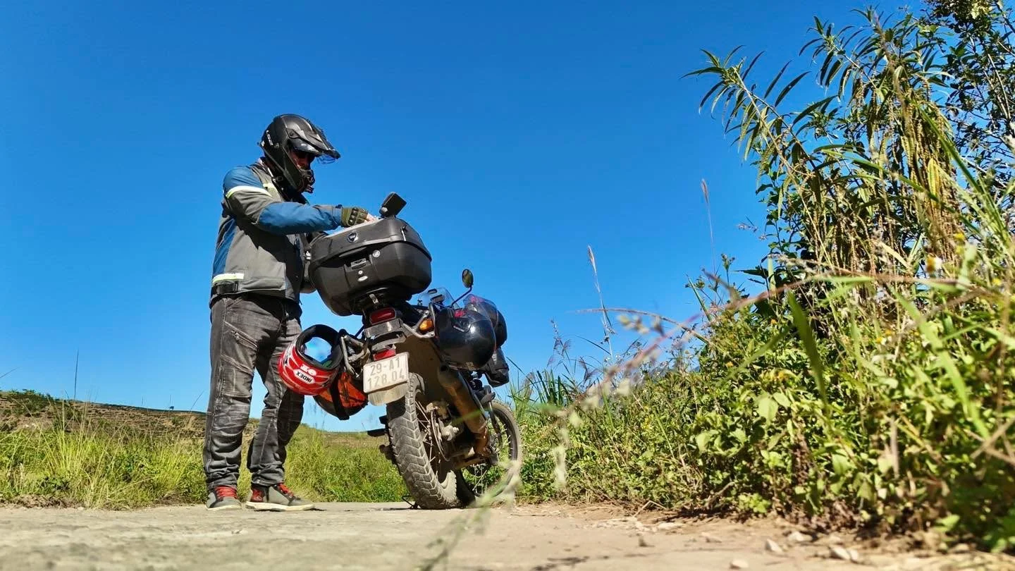 Climbing a Dirt Path in the Highlands