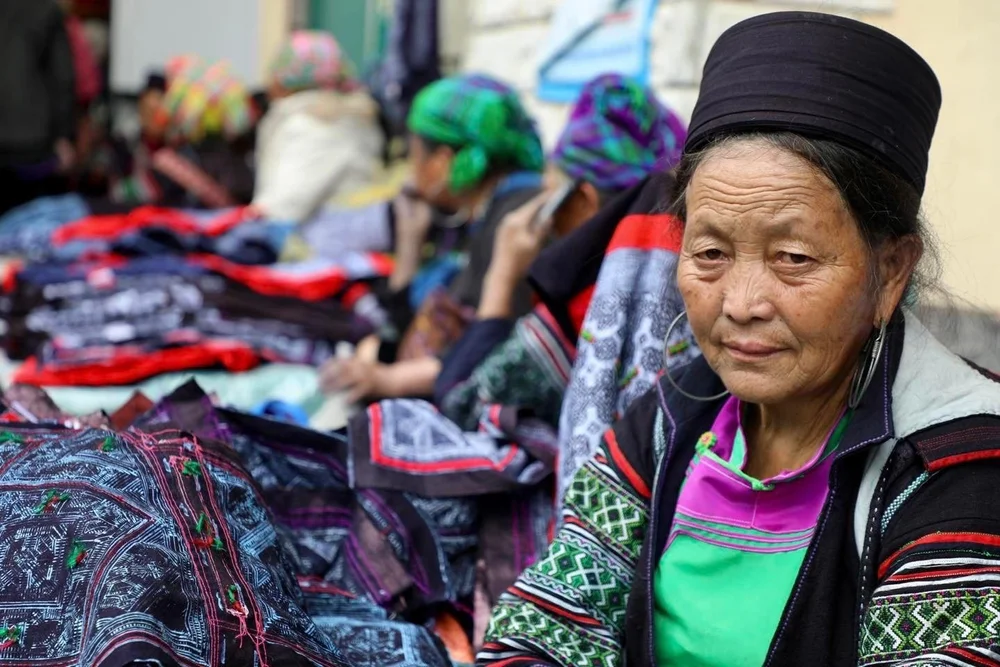 Elderly Woman at the Mountain Market