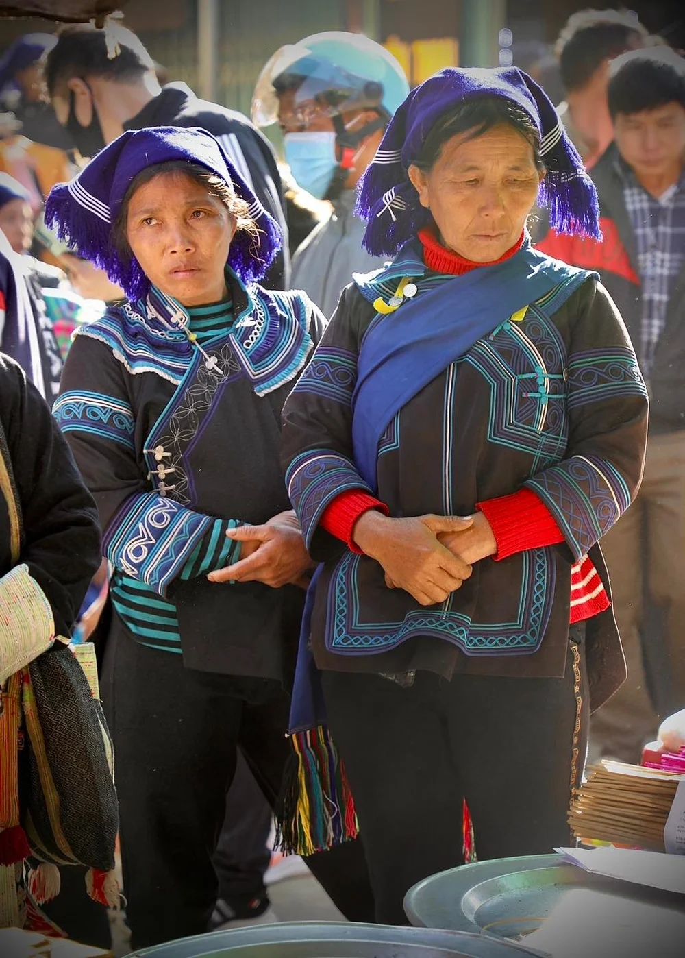 Women in Indigo Hmong Attire