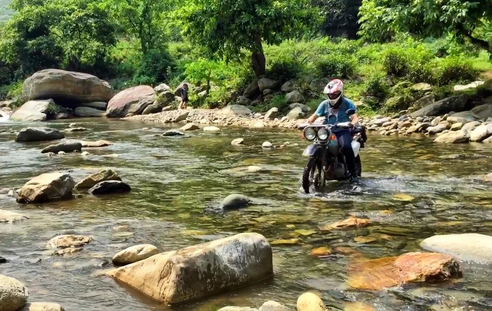 Riding Beside the River Cliffs