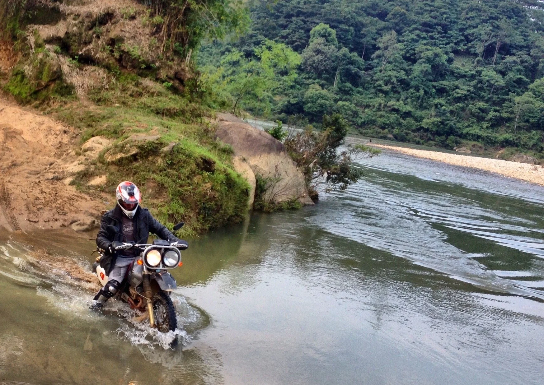 Riding Beside the River Cliffs