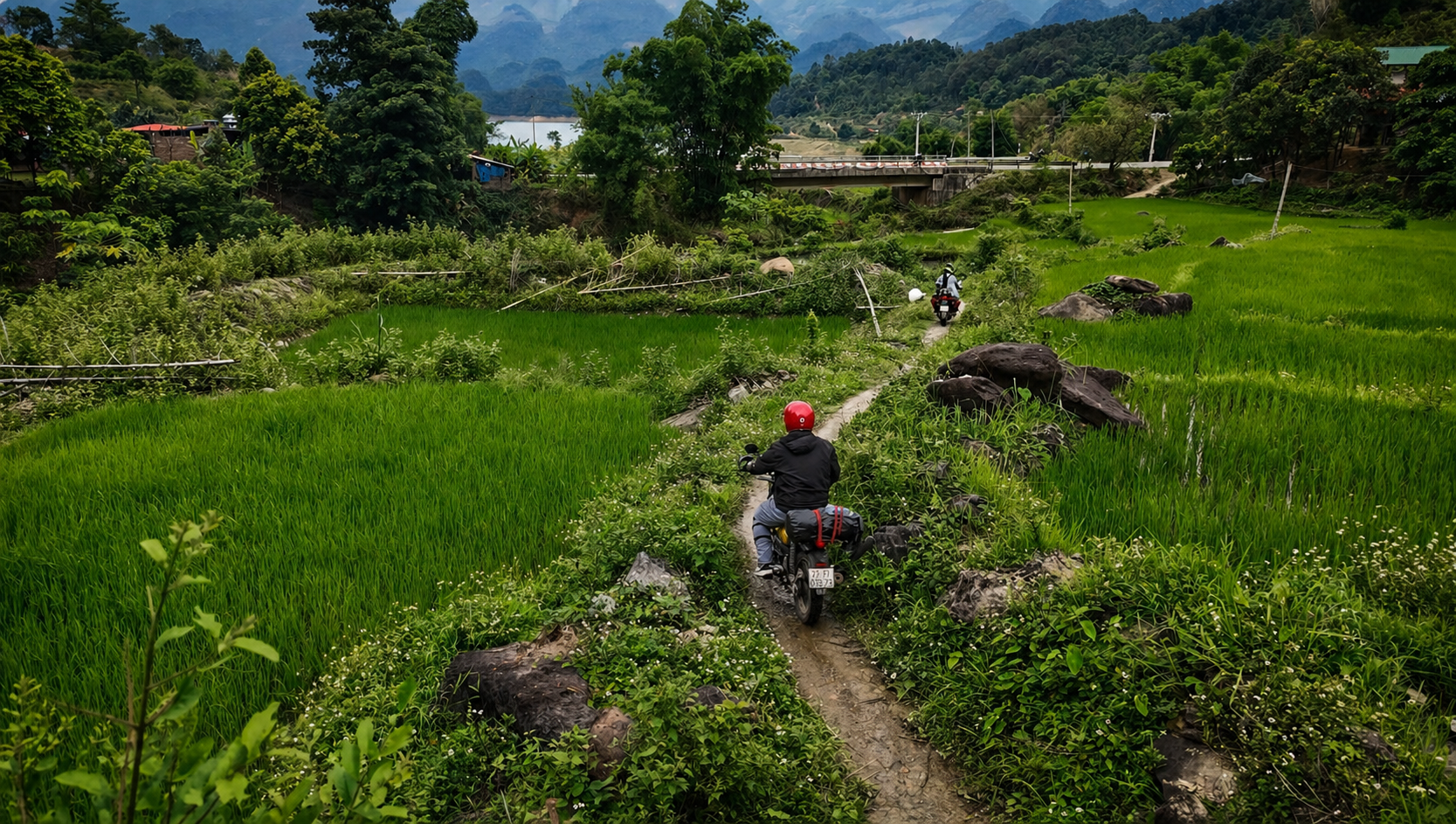 An immersive adventure into the rugged heart of Northern Vietnam, where dramatic mountain passes, remote villages, and winding cliffside roads define the experience. From thrilling rides along steep valleys to peaceful moments overlooking vast landsc