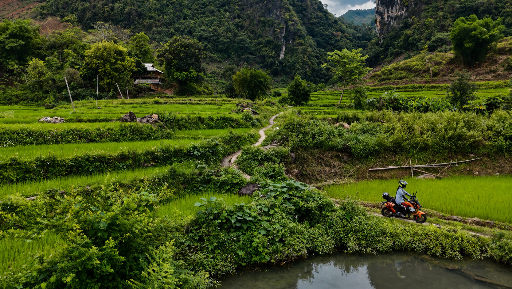 An immersive adventure into the rugged heart of Northern Vietnam, where dramatic mountain passes, remote villages, and winding cliffside roads define the experience. From thrilling rides along steep valleys to peaceful moments overlooking vast landsc