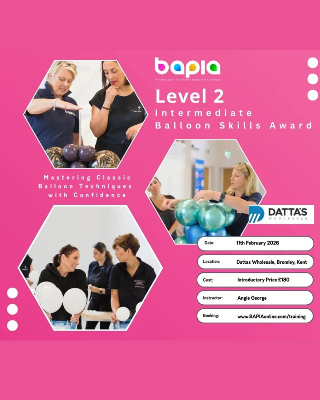 BAPIA Level Two - Intermediate Balloon Skills Award - Bromley, Kent