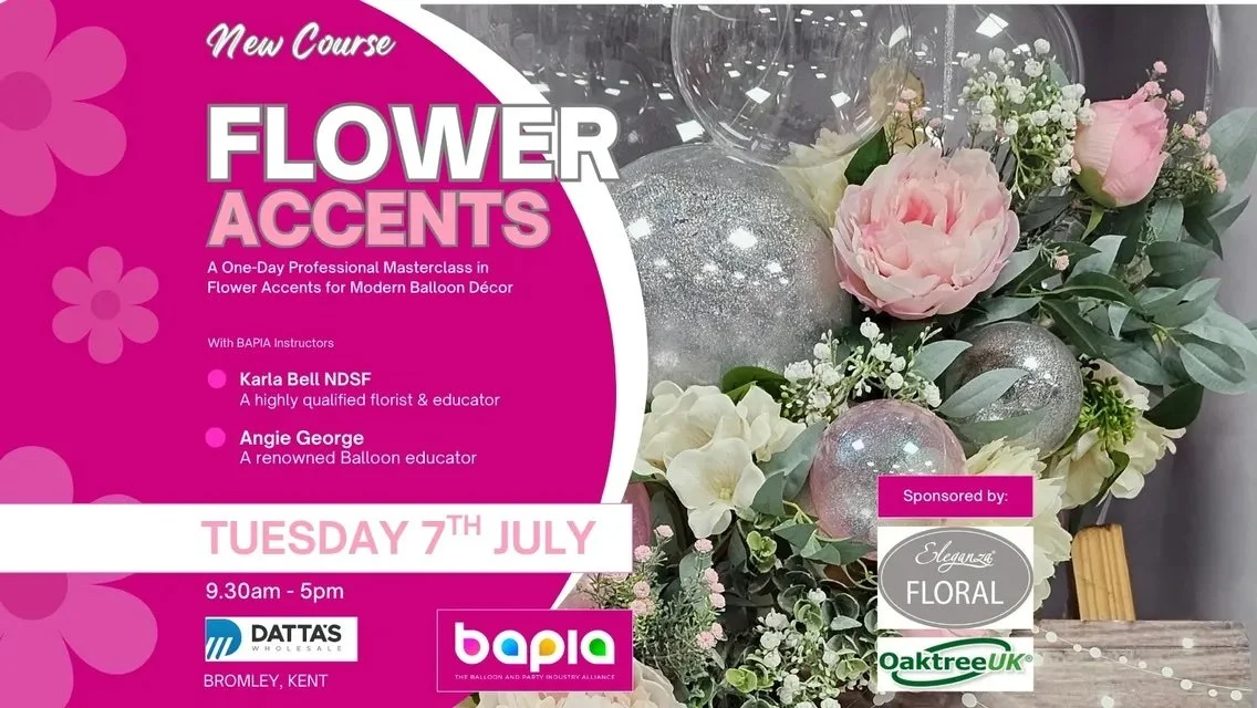 Flower Accents for Modern Balloon Decor