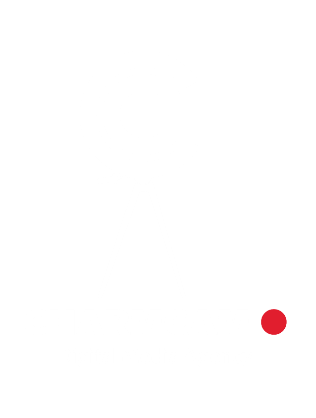 Logo for CharmCam digital media agency featuring a camera made from a large letter 'C' with a tripod, the text 'CHARMCAM' in bold white letters, a red dot, and 'Digital Media Agency' underneath on a black background.