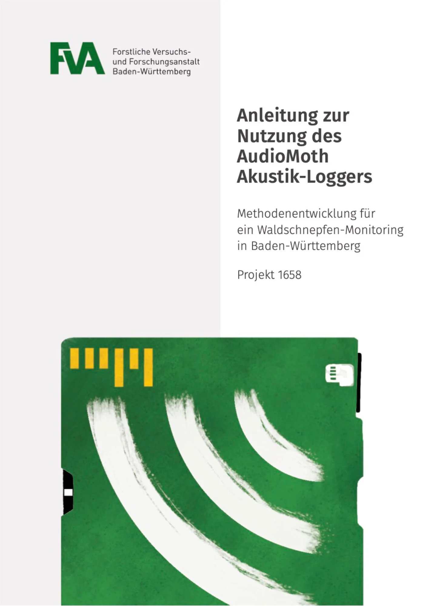 Titelblatt einer Anleitung für die Nutzung bioakustischer Sensoren