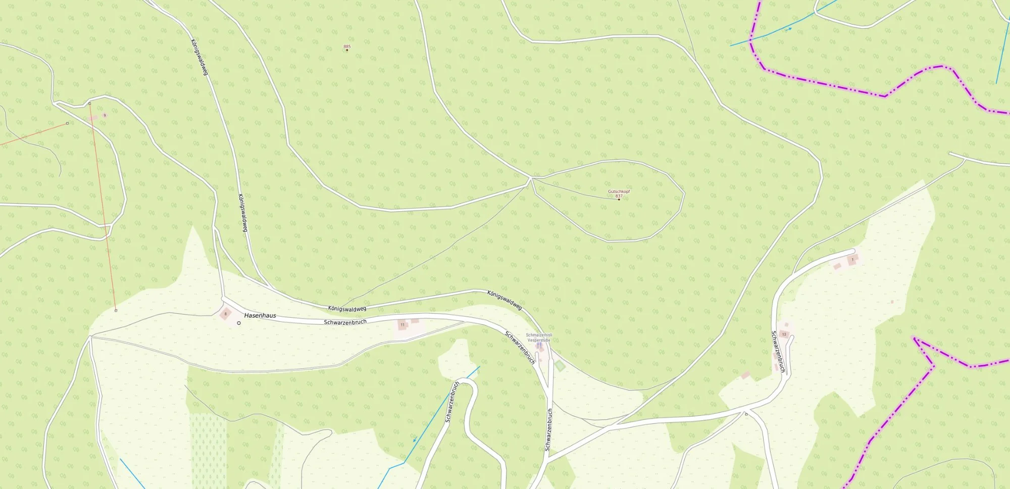 Topografische Karte des Bundesamtes für Kartografie