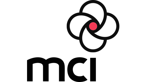 The Nike logo with the text 'mci' underneath.