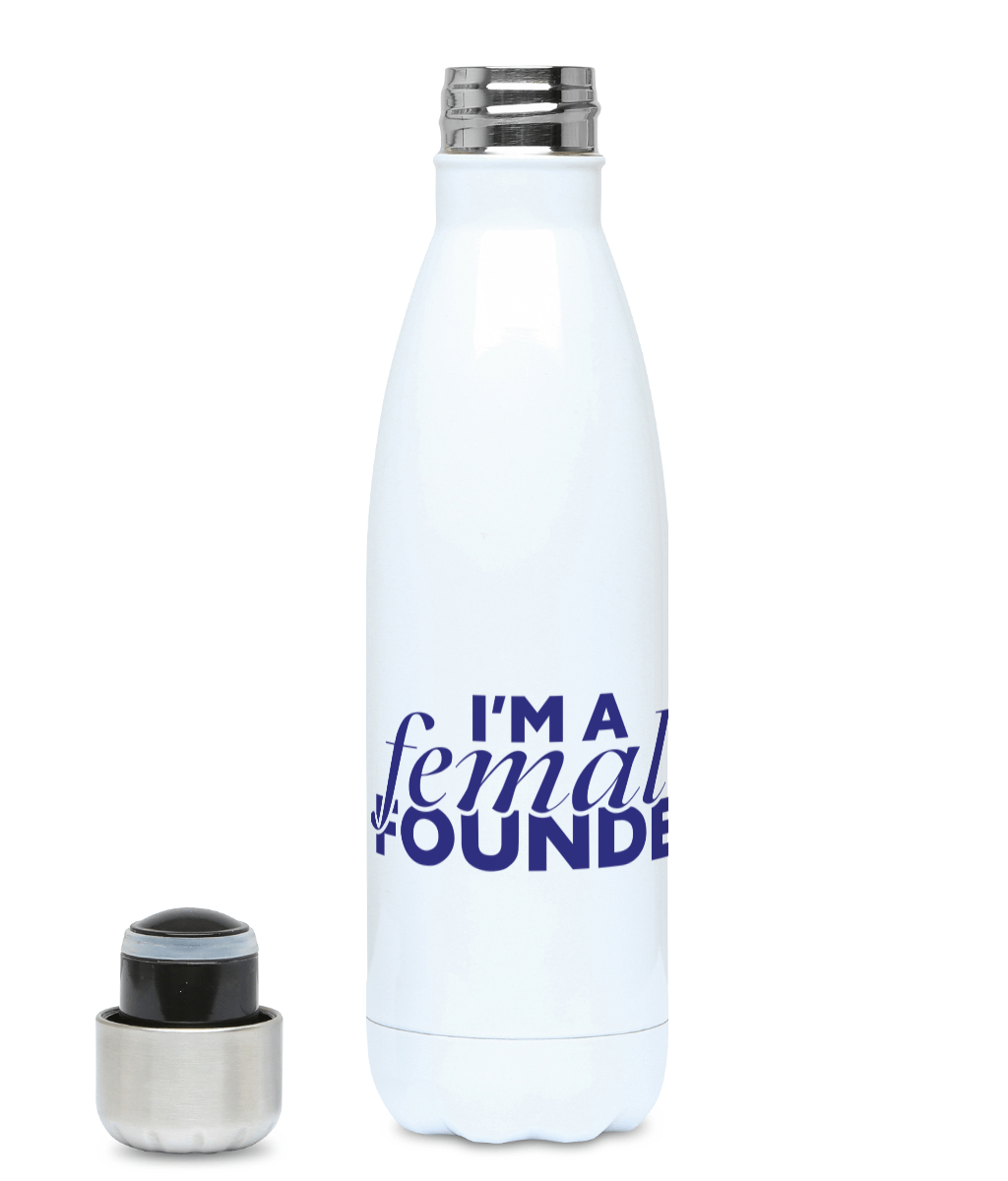 "I'm a Female Founder" Water Bottle - Blue