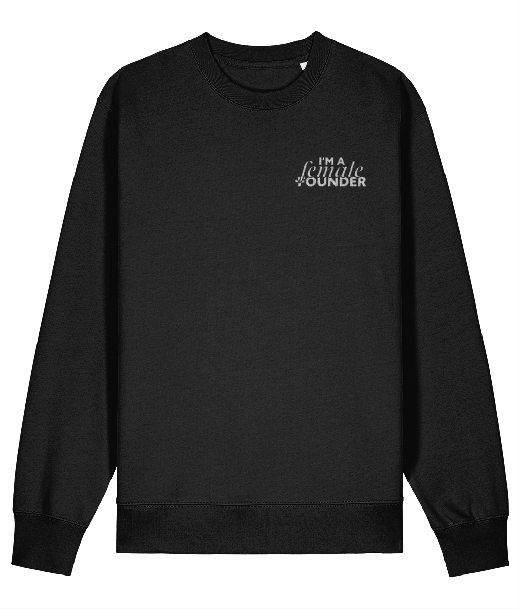 "I'm a Female Founder" Sweater - Cream Embroidery
