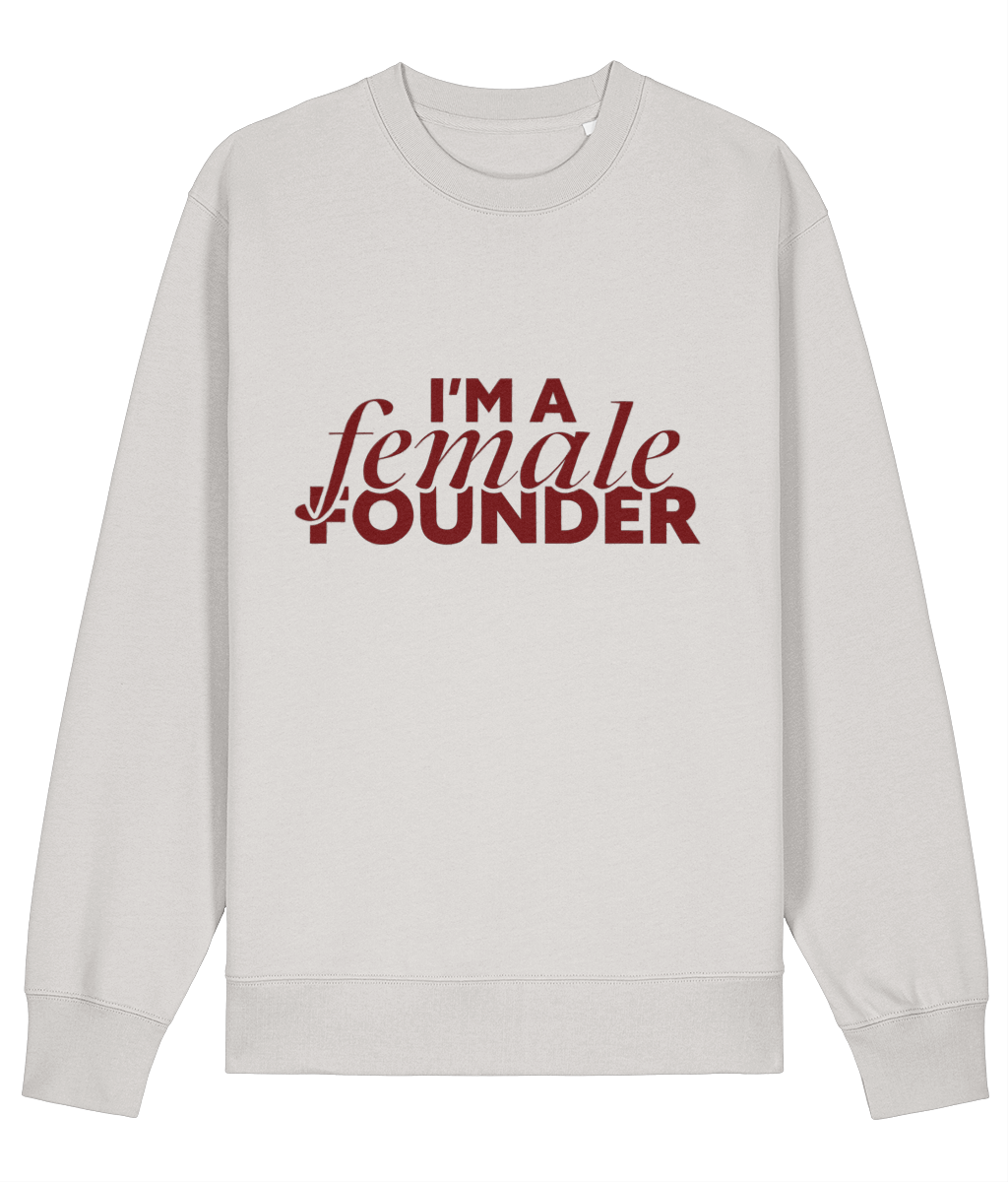 "I'm a Female Founder" Sweater - Burgundy