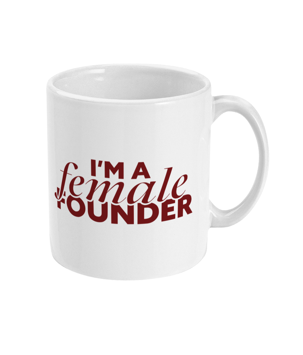"I'm a Female Founder" Mug - Burgundy