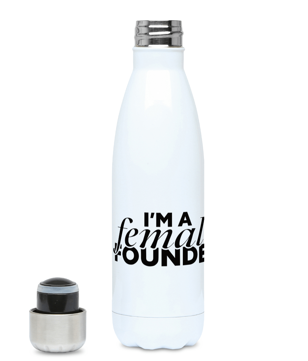 "I'm a Female Founder" Water Bottle - Black