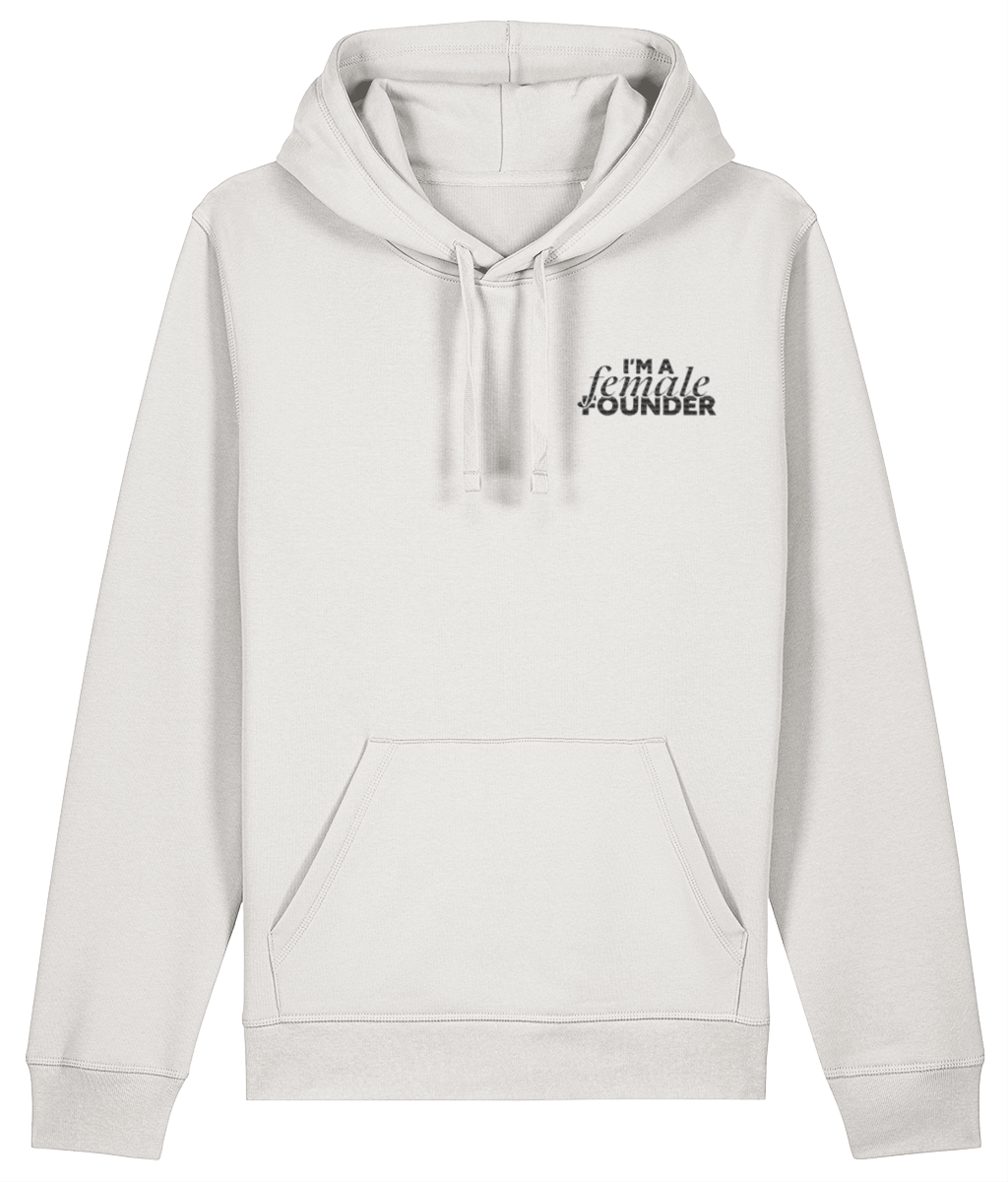 "I'm a Female Founder" Hoodie - Black Embroidery