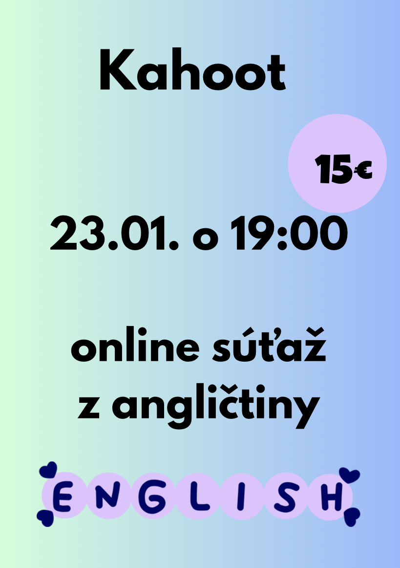 Kahoot - zábavná súťaž z angličtiny