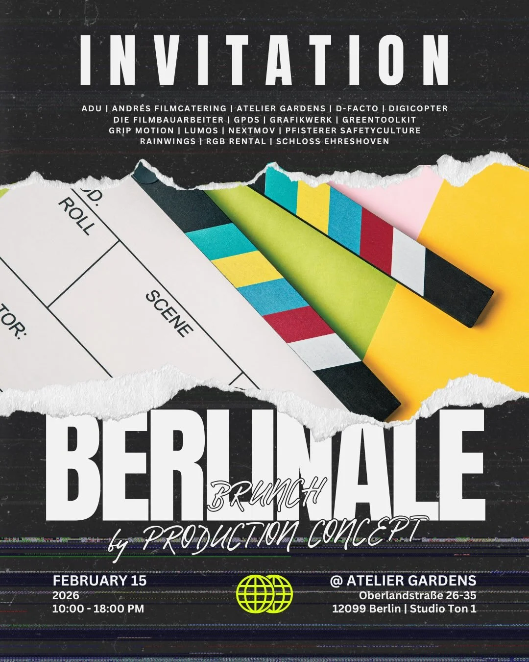 INVITATION for our annual #berlinale brunch @ateliergardens.berlin , february 15th 2026. Show &amp; Tell | Discussions | Drinks &amp; Food with this years partners

@adu_germany @pfisterersafetyculture @ateliergardens.berlin @gripmotion.de @dfactomot