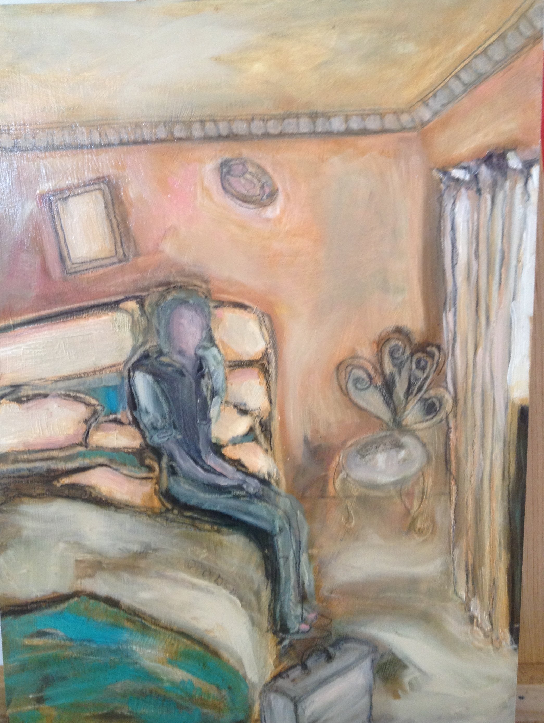 Waiting to go|Oil on Board|30x20cm