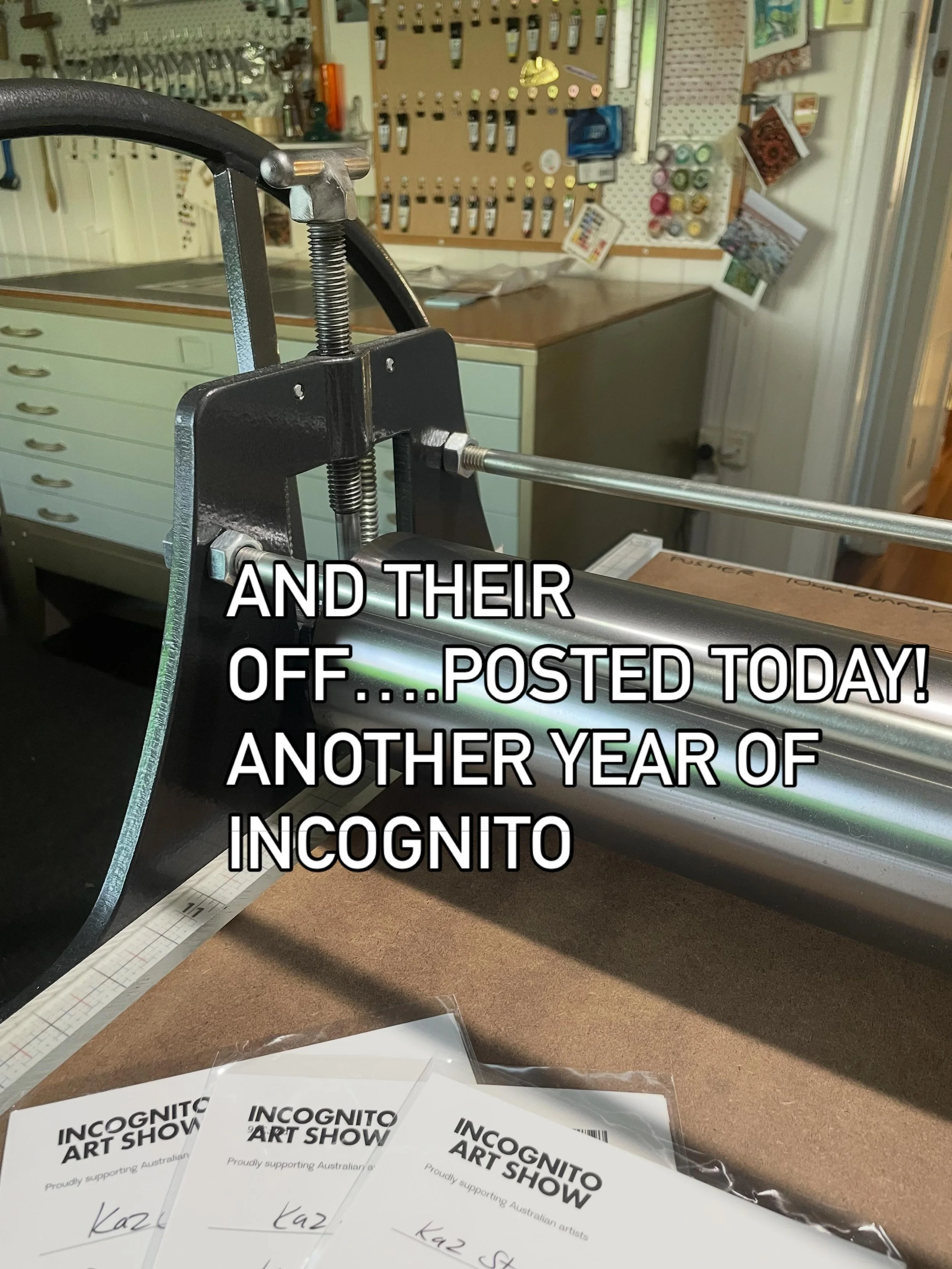 Another year&hellip; ready to hit the mailbox
@incognitoartshow