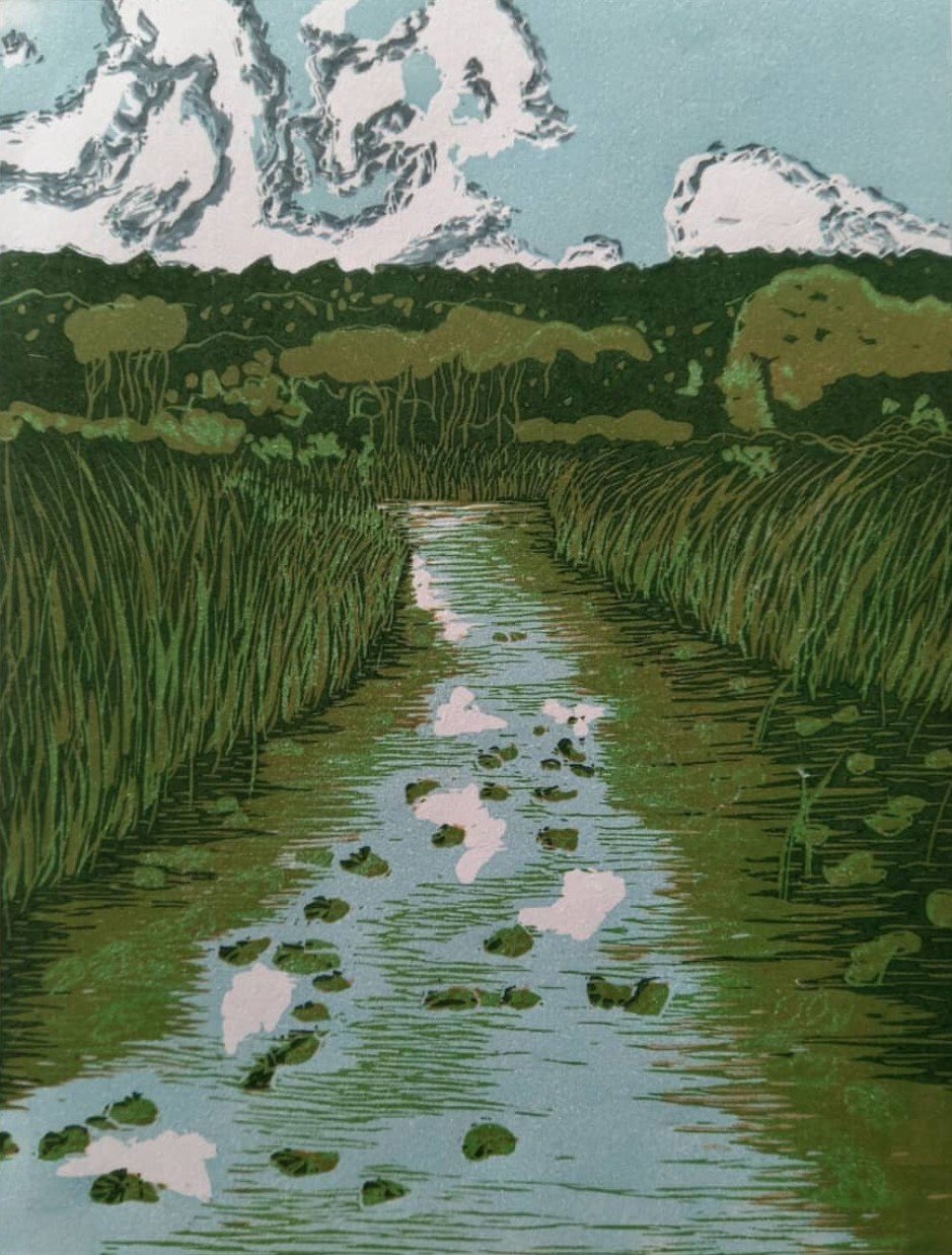 Reflections at K'gari|Edition of 11|Awagami Bamboo Select Paper|28x23cm|$95.00 print only|contact me for details