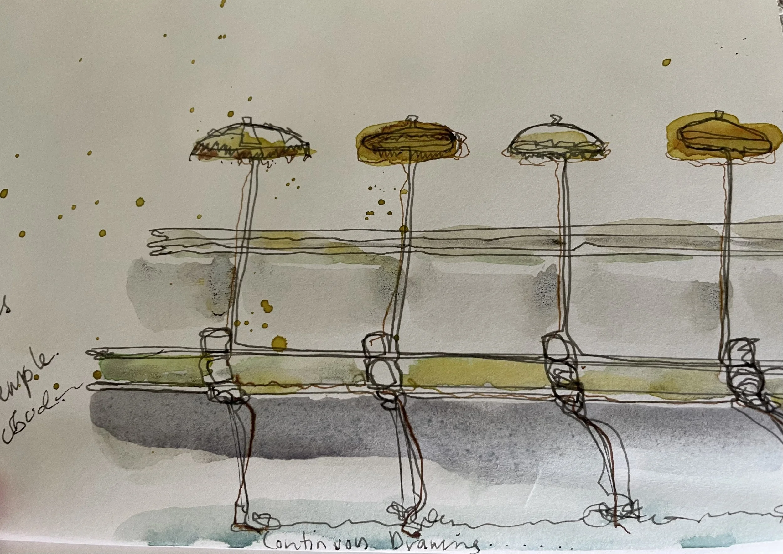 Water Blessings|Ubud|Bali|continuous drawing