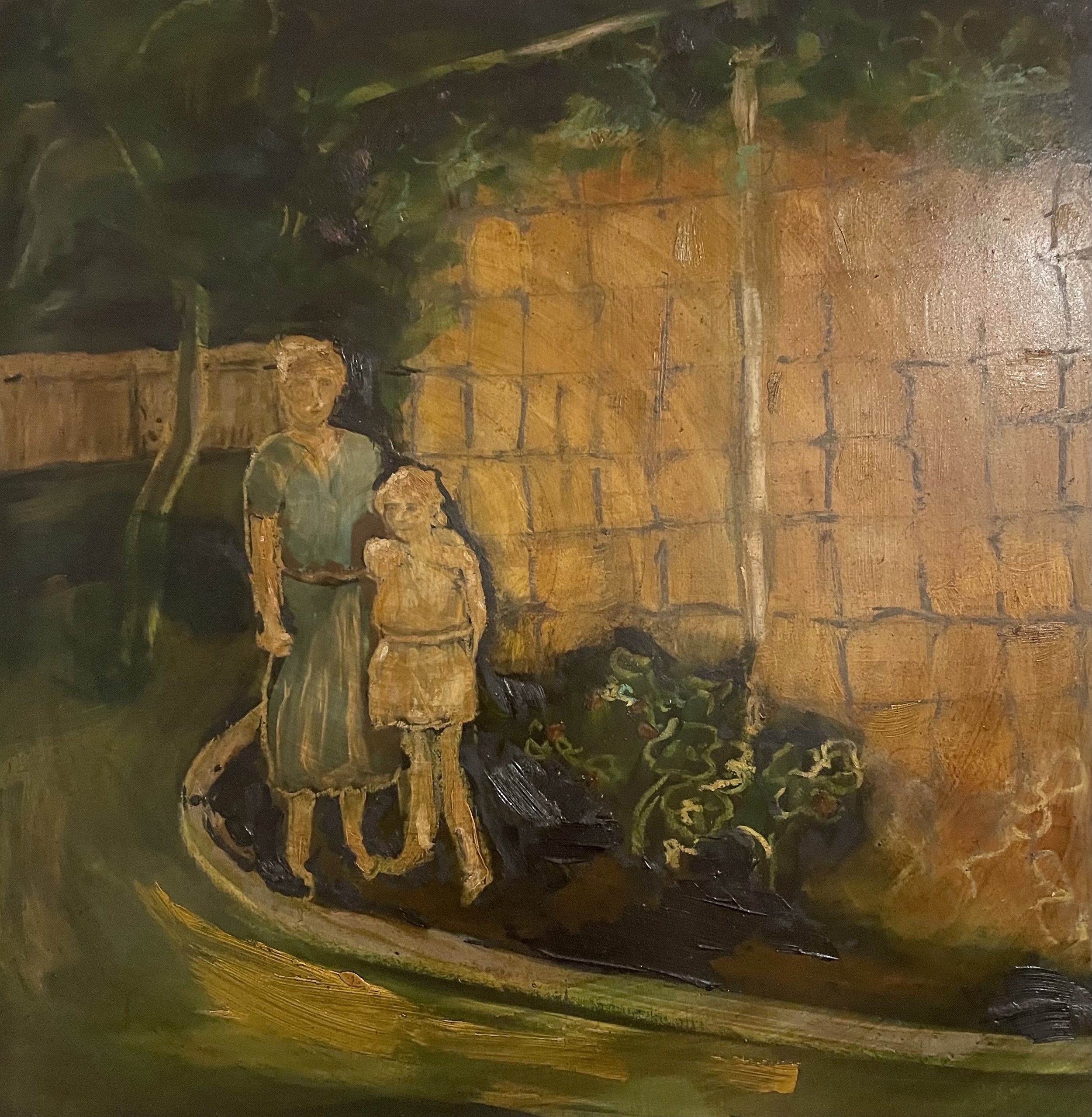 Sepia Garden Study One|Oil on board|30x30cm