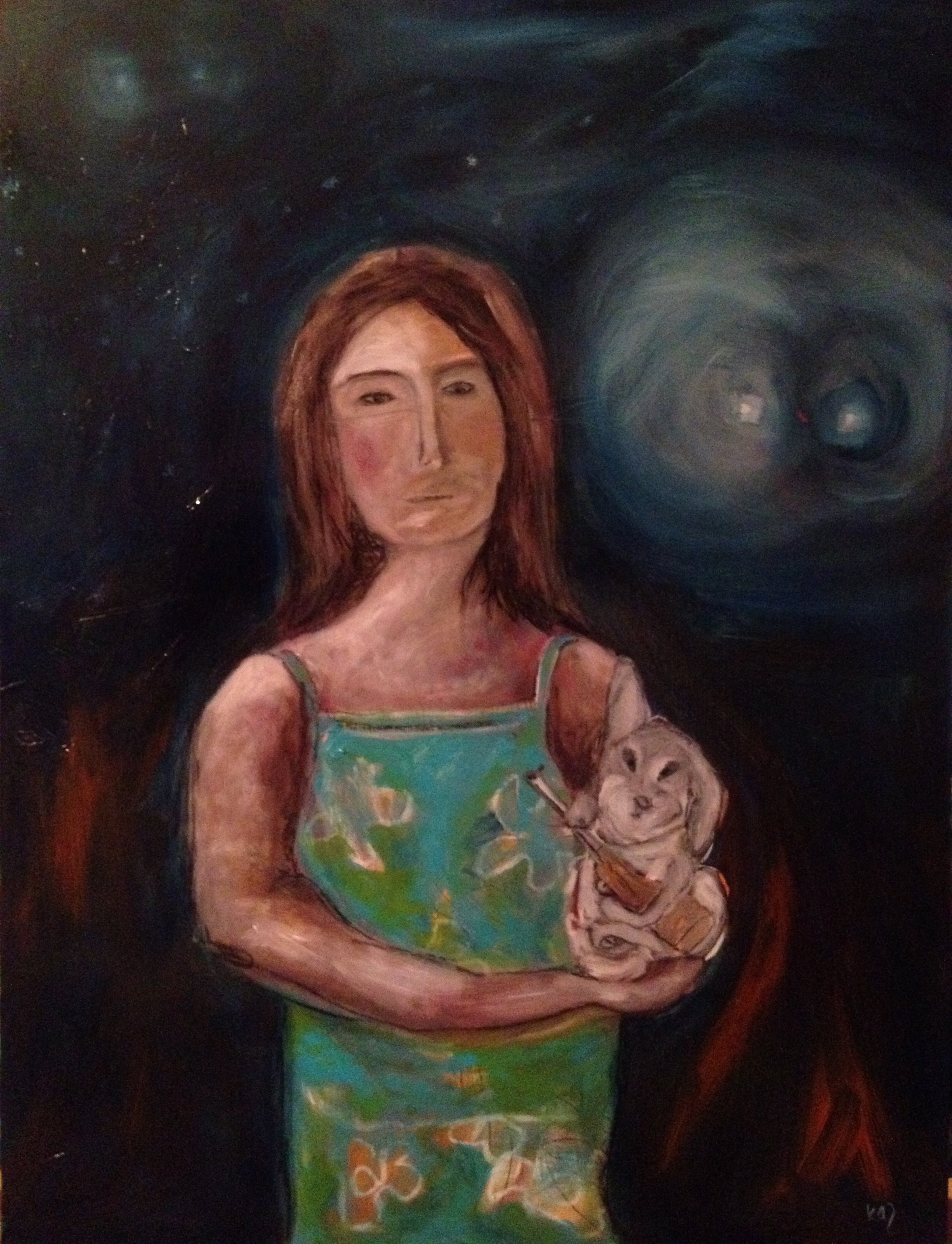 Caught in Headlights|Oil on Board|60x45cm