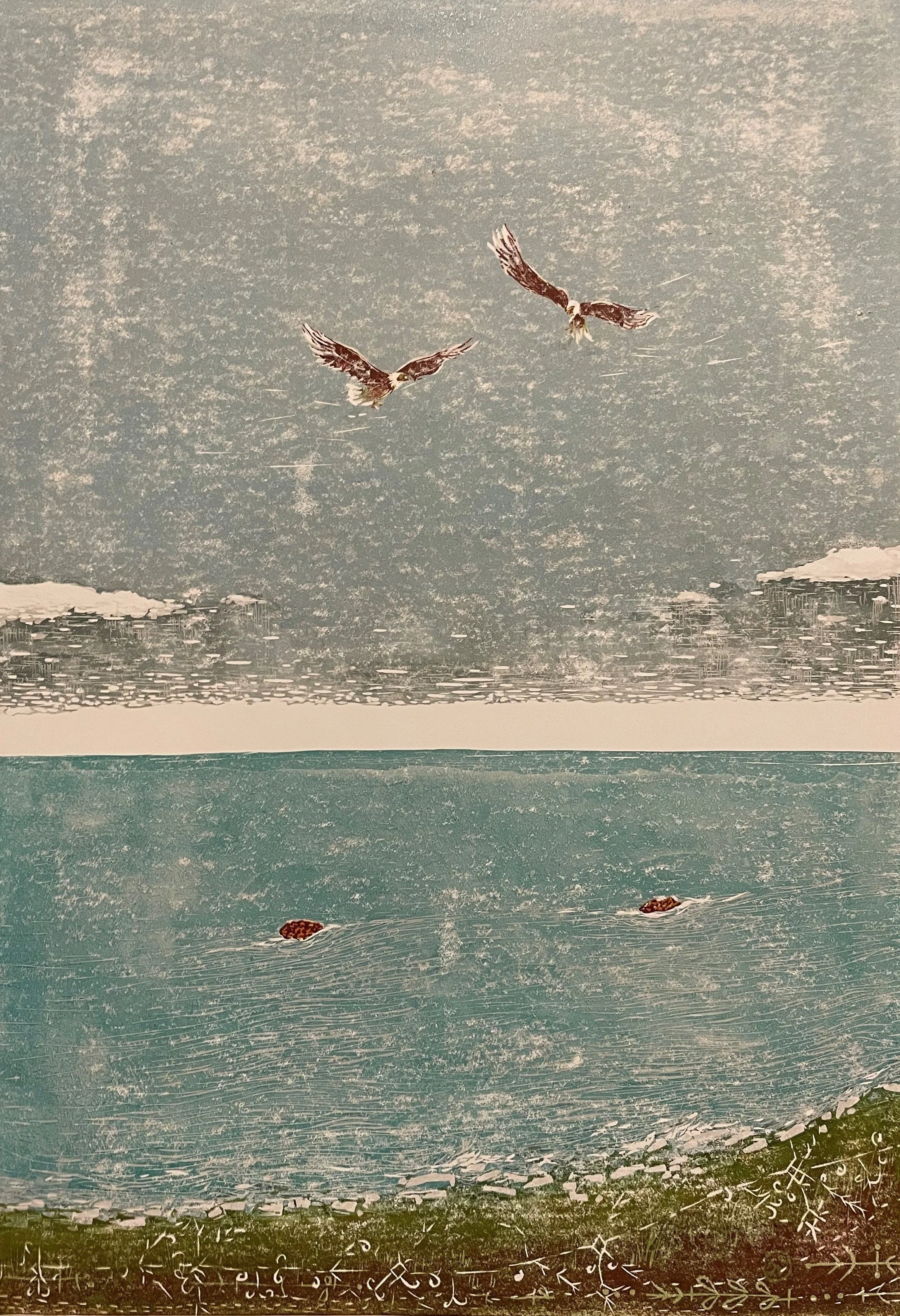 Adrift|Panel Two|Unique Print|Triptych|Arches 88 Paper|76x56cm|private collection