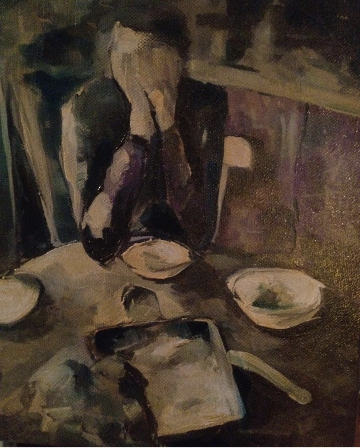 Purple Study|Oil on Canvas|36x25cm