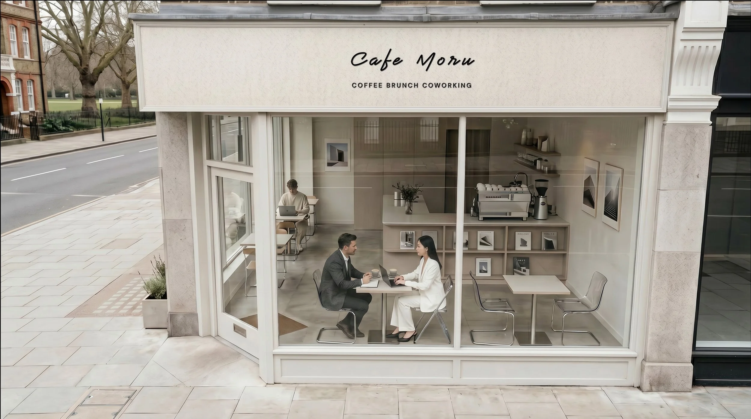 cafe coworking brand identity design  - Larima Studio London