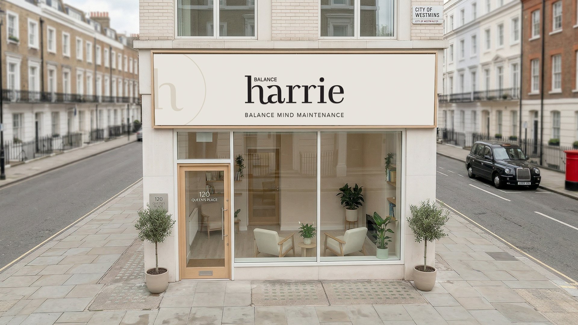 psychologist clinic storefront design - Larima Studio