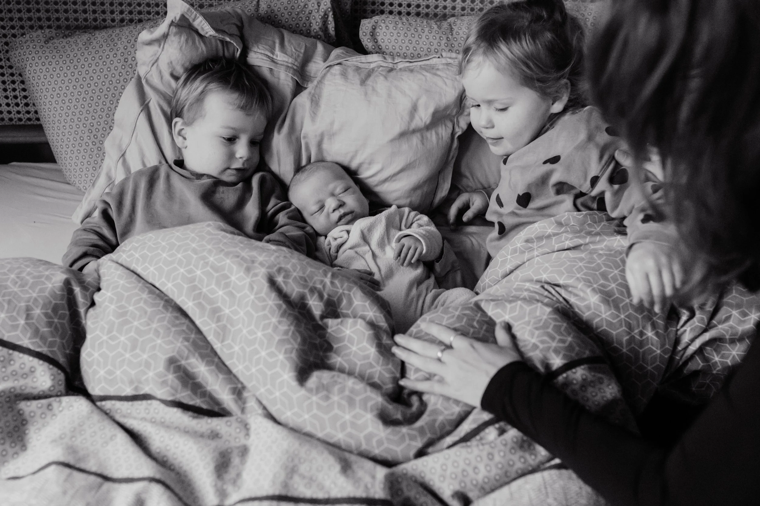 Gezin Amsterdam knus fotoshoot in bed