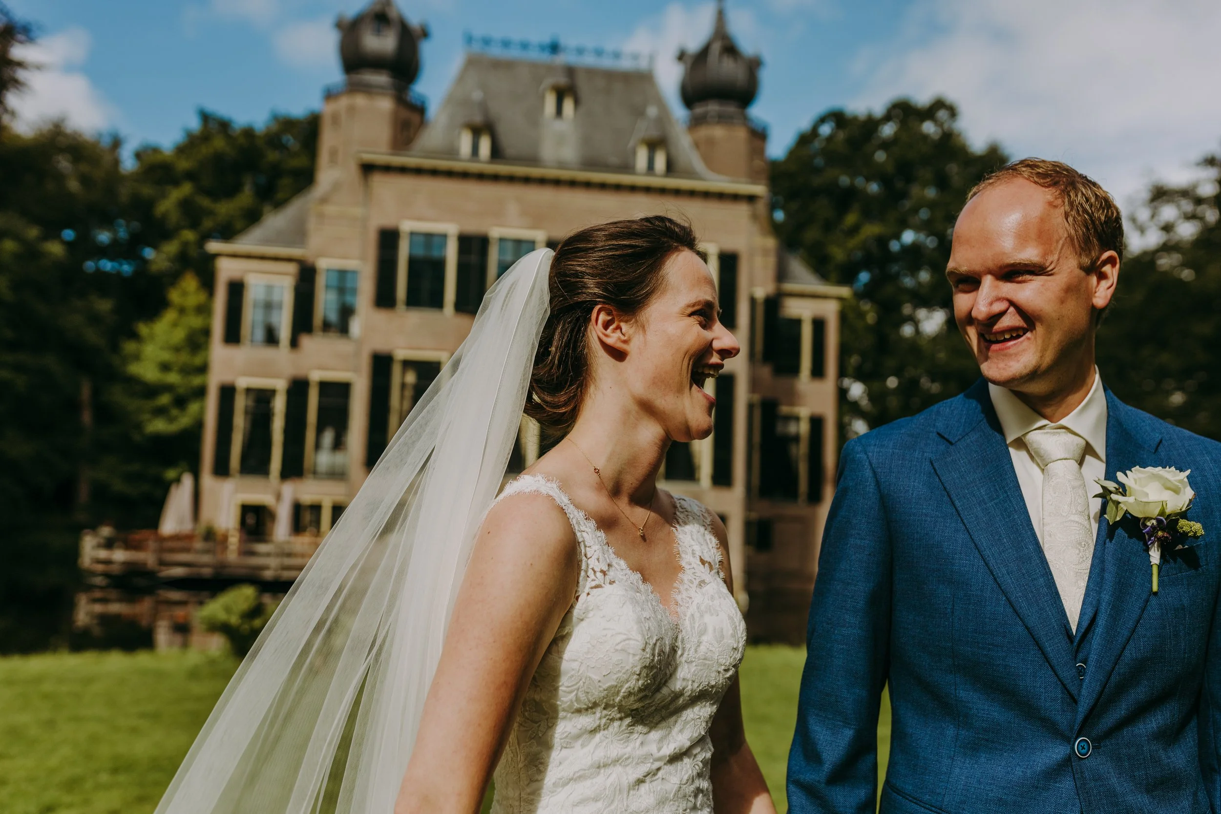 Oprechte fotoshoot bruiloft