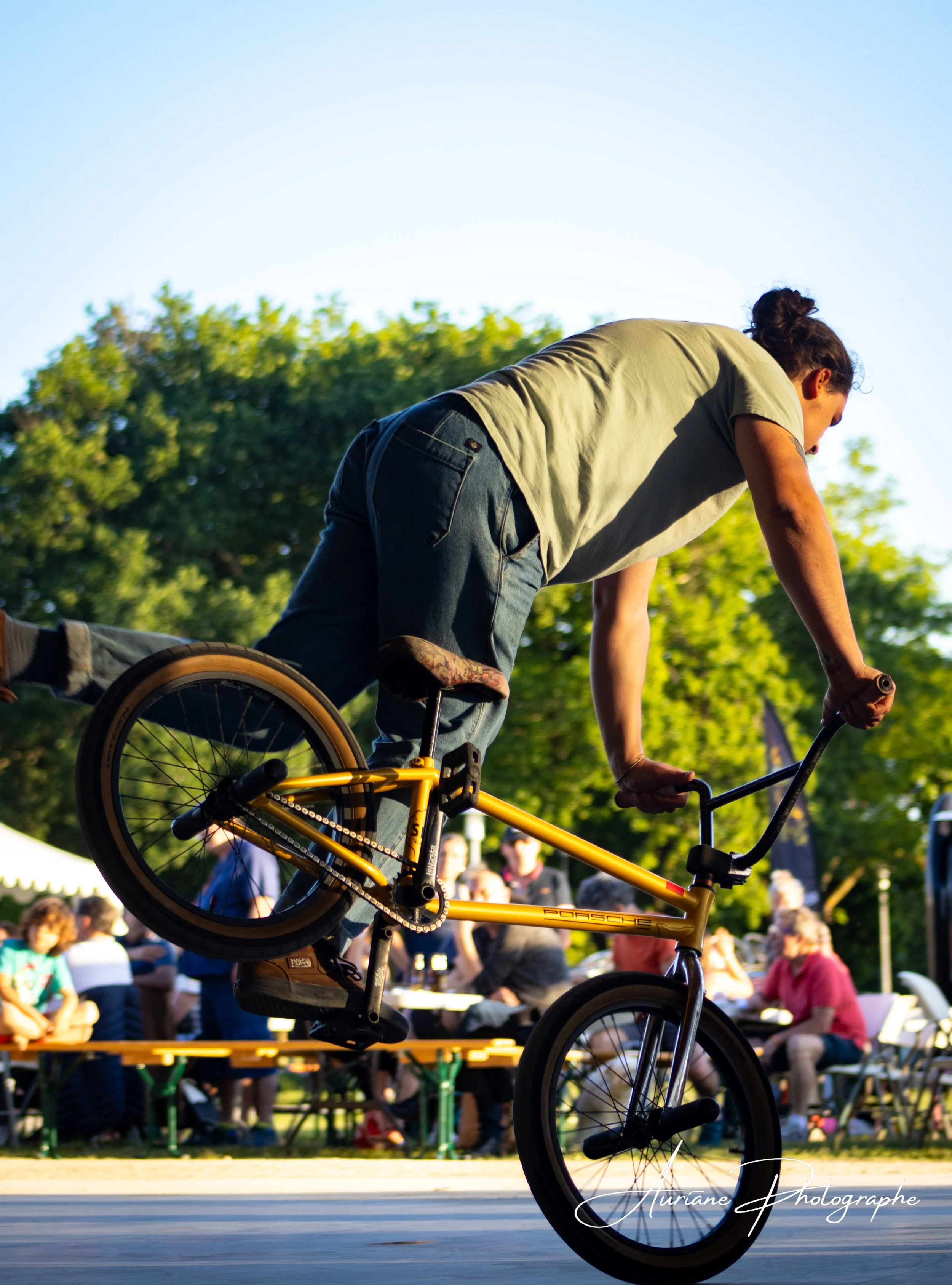 Démonstration de bmx flat au Teich