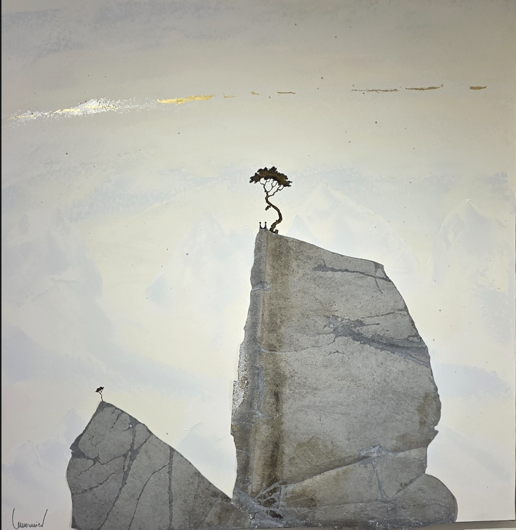 « De toi à moi »

n° A 493 - 80 x 80 cm
Acrylique, feuilles d'or et de zinc sur châssis toilé