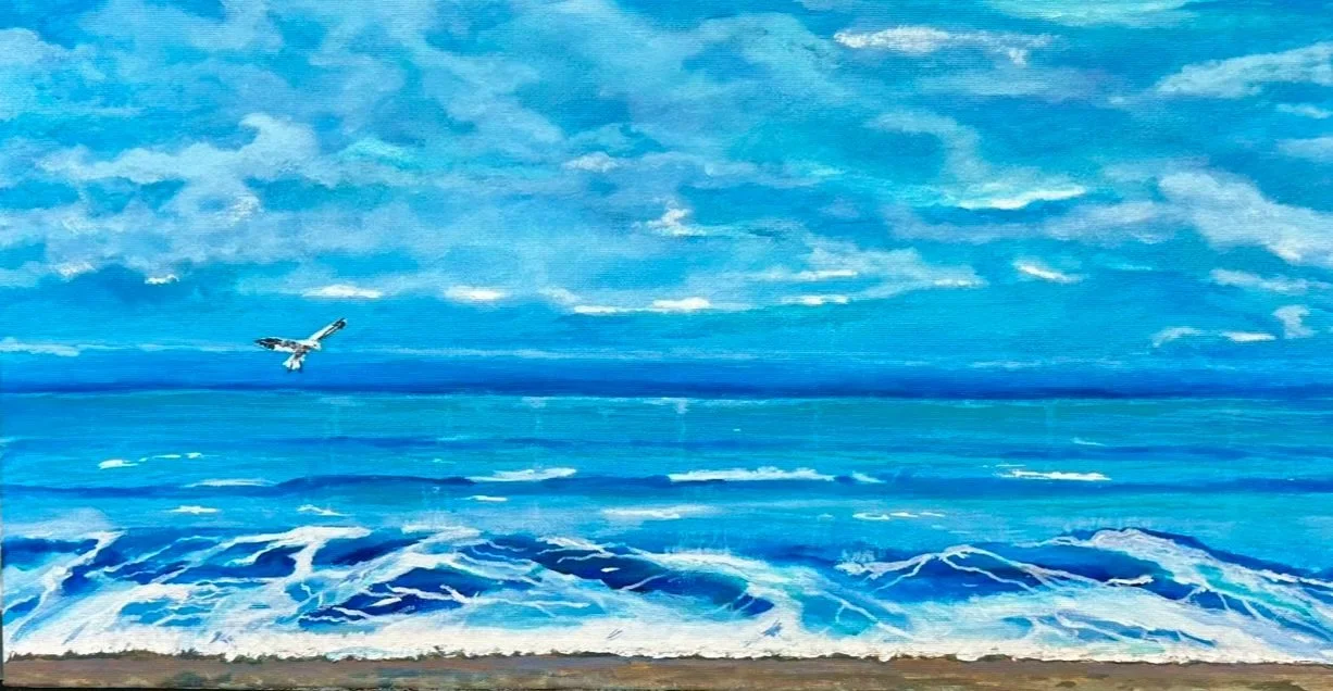 Morning At The Beach 24"x12" acrylic